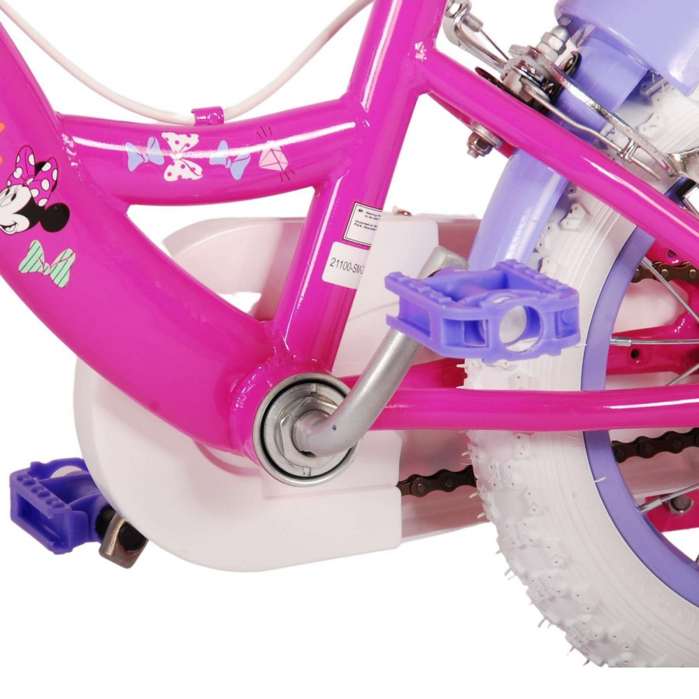 Bicicleta EL Minnie Mouse Cutest 12 inch, roti din cauciuc gonflabile, roti ajutatoare, scaun si ghidon ajustabile - 3