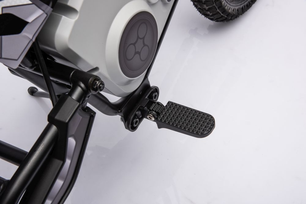 Motocicleta electrica pentru copii A9901 Black, cu suspensii, roti pneumatice, motor de 350W, baterie de 2x18V9Ah, viteza 8-15 kmh, franare automata la eliberarea pedalei de acceleratie, dimensiune 116 x 53 x 75 cm - 5