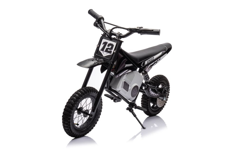 Motocicleta electrica pentru copii A9901 Black, cu suspensii, roti pneumatice, motor de 350W, baterie de 2x18V9Ah, viteza 8-15 kmh, franare automata la eliberarea pedalei de acceleratie, dimensiune 116 x 53 x 75 cm - 8