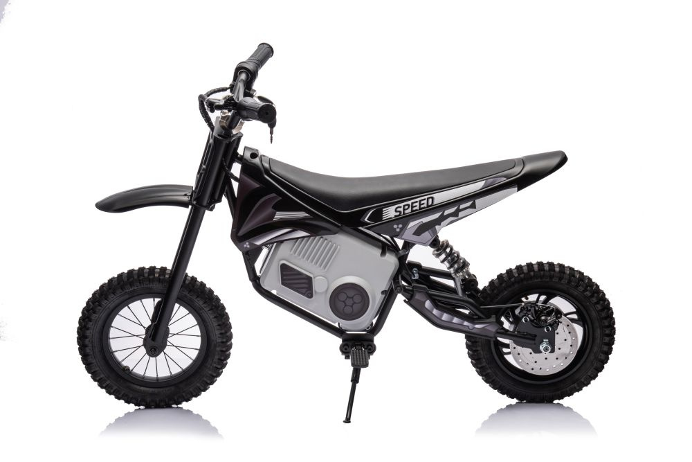 Motocicleta electrica pentru copii A9901 Black, cu suspensii, roti pneumatice, motor de 350W, baterie de 2x18V9Ah, viteza 8-15 kmh, franare automata la eliberarea pedalei de acceleratie, dimensiune 116 x 53 x 75 cm - 9
