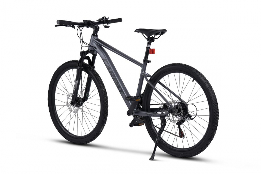 Bicicleta MTB-HT Carpat Pro Teen C26472A GriNegru, roti 26 inch, cadru aluminiu, 21 viteze, echipare Shimano, frane disc mecanice, cabluri integrate - 1