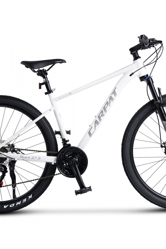 Bicicleta MTB-HT Carpat Pro Teen C27472A Albgri, roti 27,5 inch, cadru aluminiu, 21 viteze, echipare Shimano, frane disc mecanice, cabluri integrate - 3