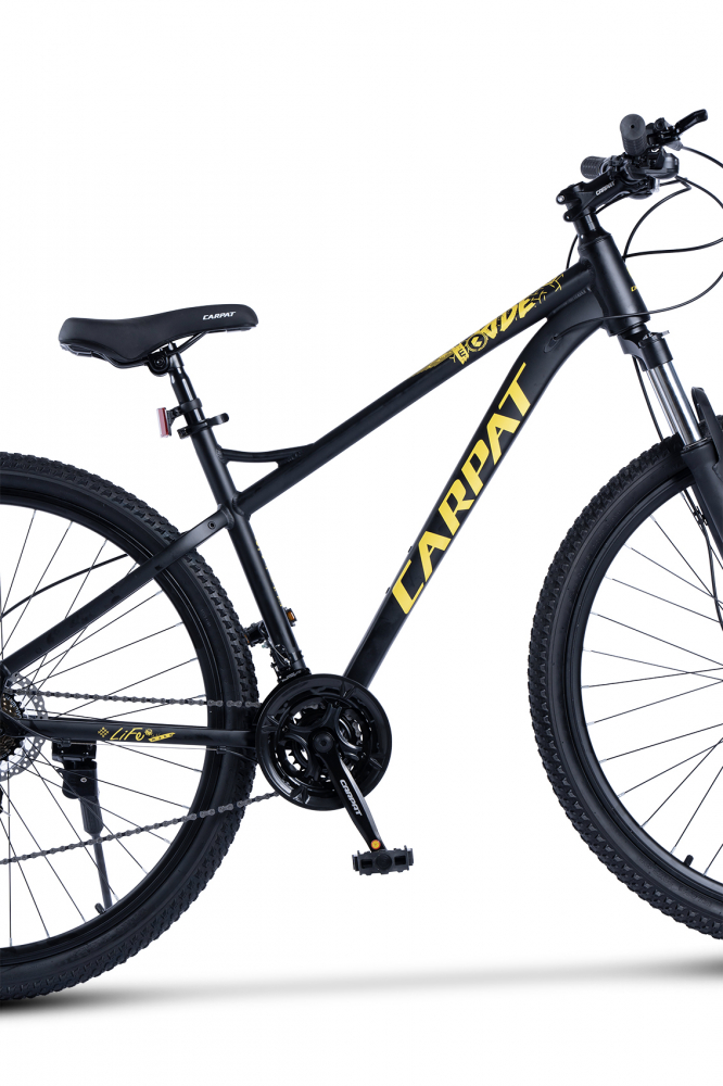 Bicicleta MTB Ride Carpat C29303H NegruGalben, roti 29 inch, echipare Shimano, manete secventiale, frane hidraulice, cabluri integrate, 21 viteze - 3