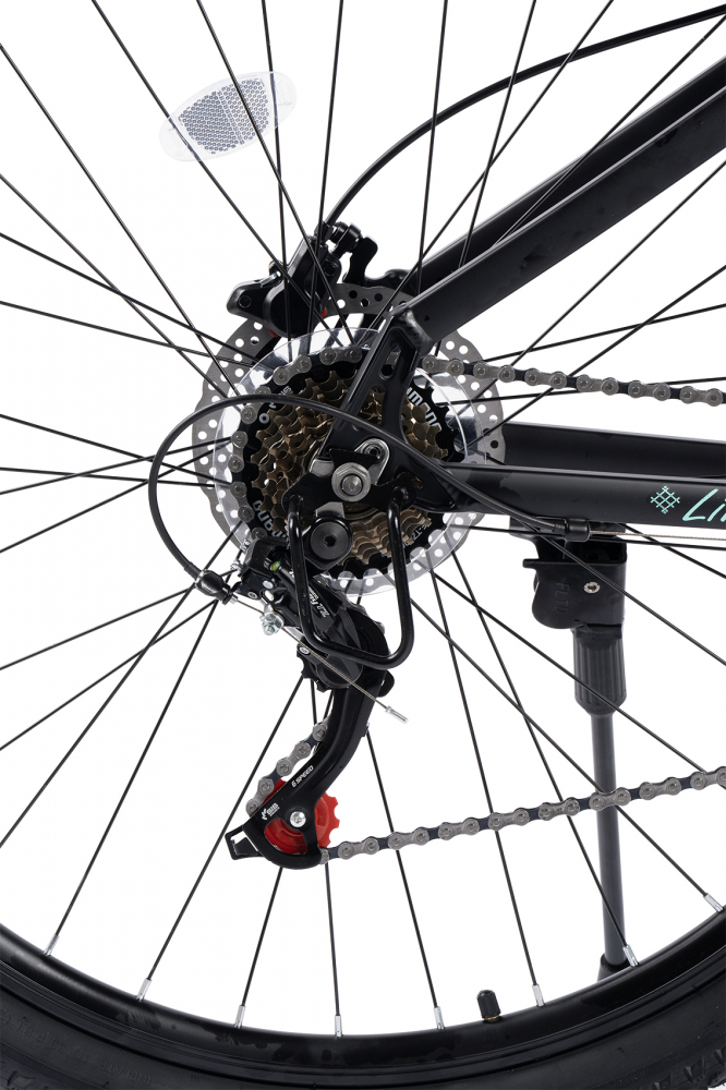 Bicicleta MTB Ride Carpat C29303H NegruTurcoaz roti 29 inch, echipare Shimano, manete secventiale, frane hidraulice, cabluri integrate, 21 viteze - 4