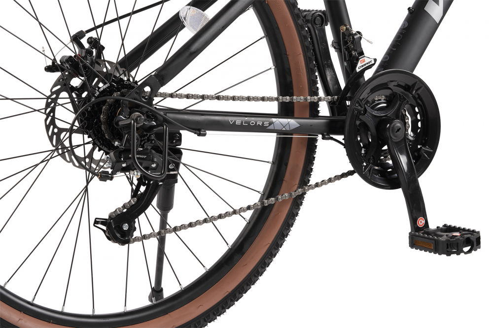 Bicicleta MTB Velors Mercury V27301G NegruGri, roti 27.5 inch, Schimbator spate Carpat, manete schimbator secventiale, 21 viteze, frane mecanice disc fataspate - 4