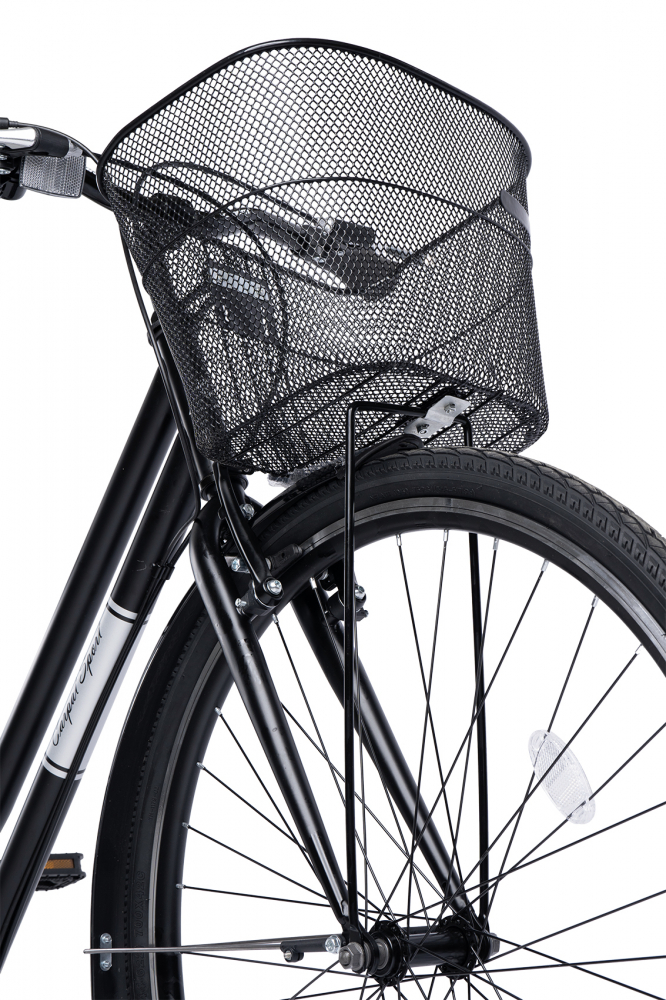 Bicicleta Trekking Carpat Altay C28262G NegruGri, roti 28 inch, echipare Shimano, 7 viteze, maneta rotativa, cos fata