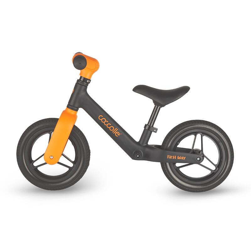 Bicicleta fara pedale Coccolle First Way Orange Shadow 2-6 ani, Roti 10 inch din PU, Ghidon reglabil, Greutate admisa 30 kg, Sa Reglabila