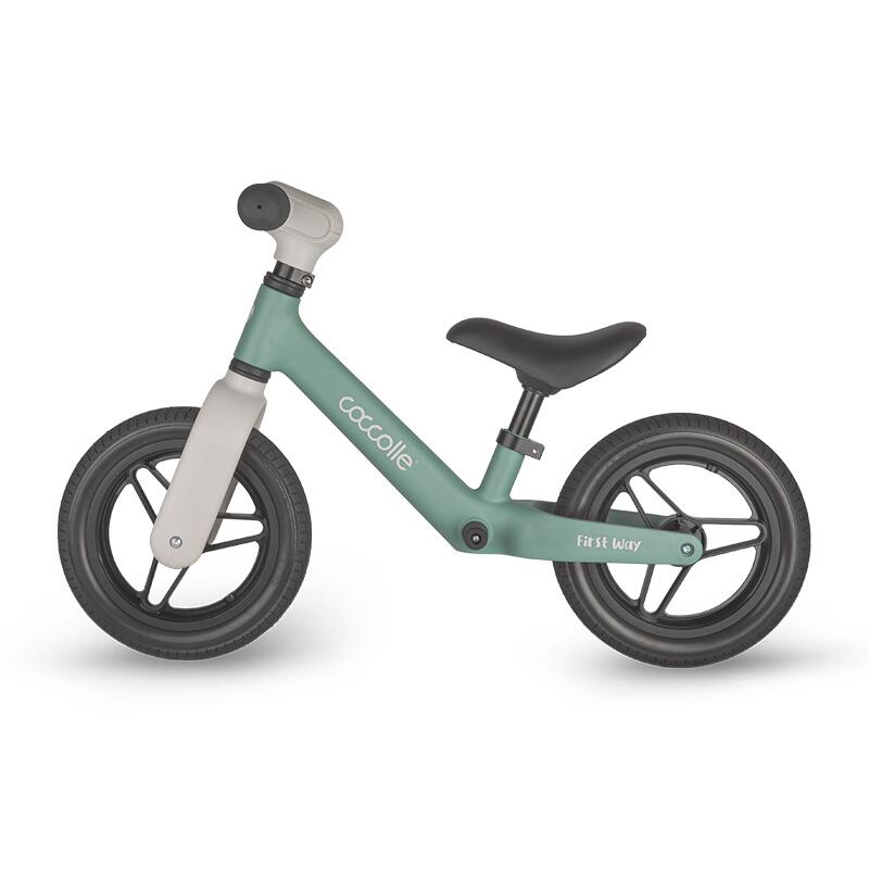 Bicicleta fara pedale Coccolle First Way Summer Mint 2-6 ani, Roti 10 inch din PU, Ghidon reglabil, Greutate admisa 30 kg, Sa Reglabila
