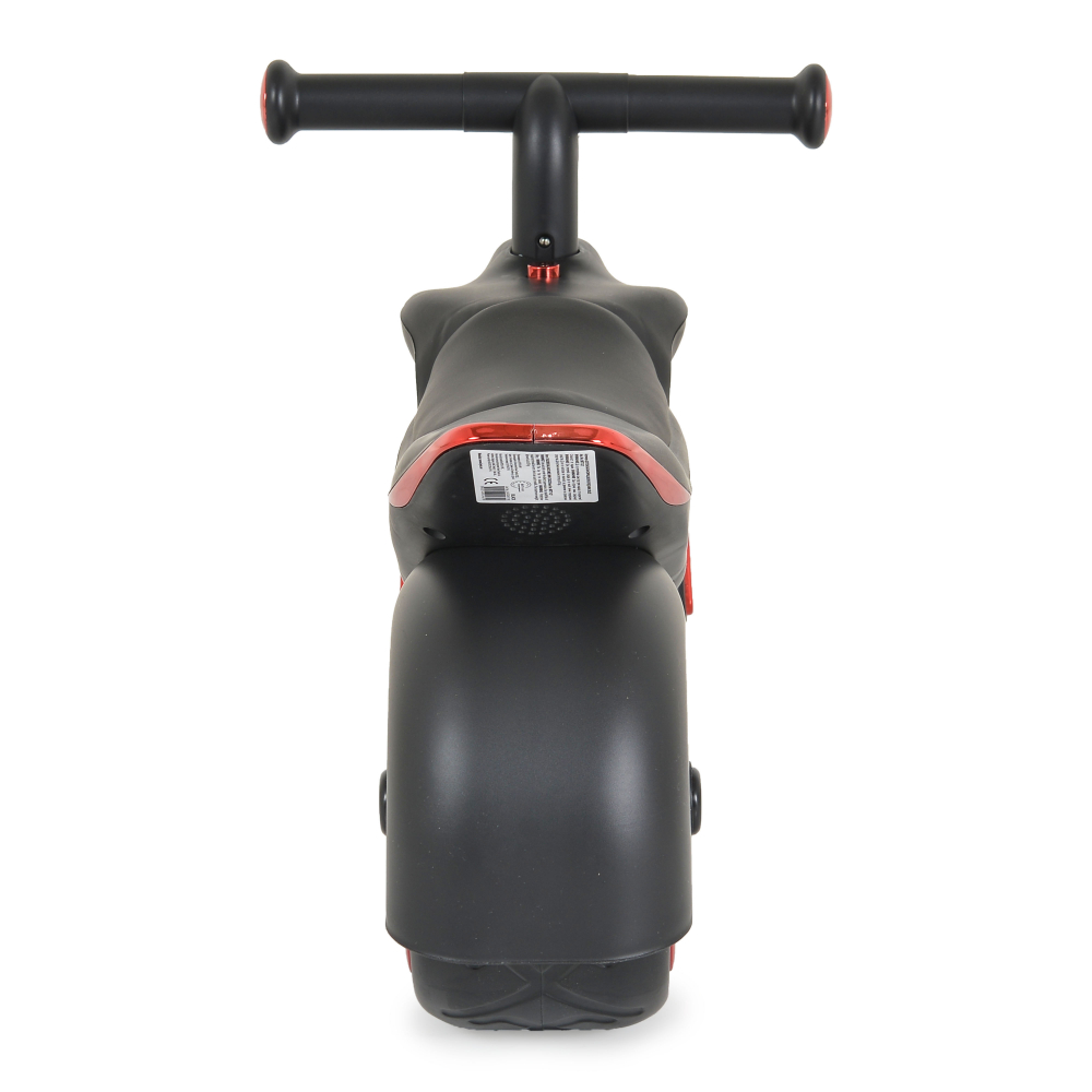 Bicicleta fara pedale Ride On Byox Mini Cruze Black cu muzica, Roti EVA late si stabile cu rulment, Sezut ergonomic din piele, Design compact, Manere ergonomice, Recomandata de la 18 luni, Greutate admisa 30 kg - 2