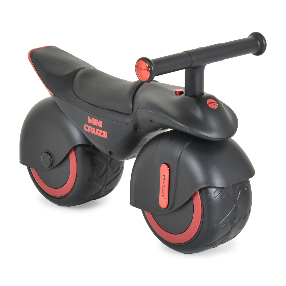 Bicicleta fara pedale Ride On Byox Mini Cruze Black cu muzica, Roti EVA late si stabile cu rulment, Sezut ergonomic din piele, Design compact, Manere ergonomice, Recomandata de la 18 luni, Greutate admisa 30 kg - 3