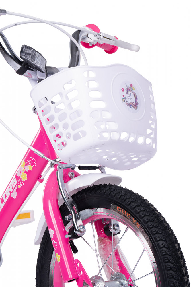 Bicicleta pentru copii 2-4 ani Velors V1202A Fucsia, Roti 12 Inch, Frane fataspate V-Brake, Roti ajutatoare - 1