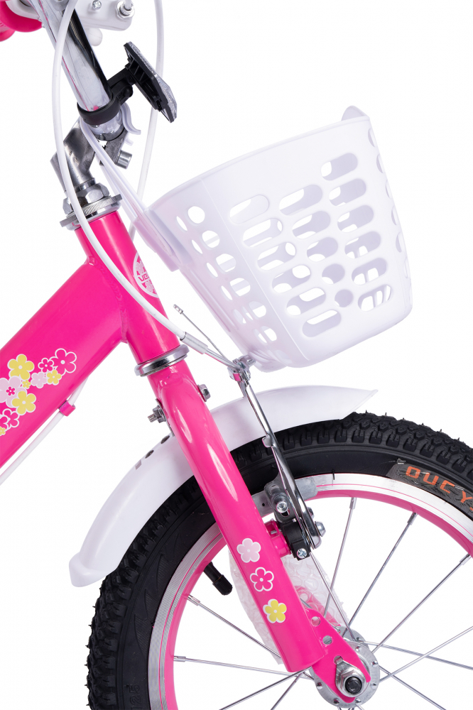 Bicicleta pentru copii 2-4 ani Velors V1202A Fucsia, Roti 12 Inch, Frane fataspate V-Brake, Roti ajutatoare - 3