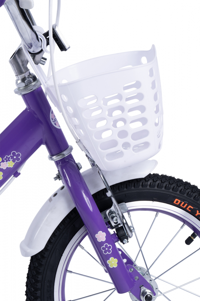 Bicicleta pentru copii 2-4 ani Velors V1202A Mov, Roti 12 Inch, Frane fataspate V-Brake, Roti ajutatoare - 1