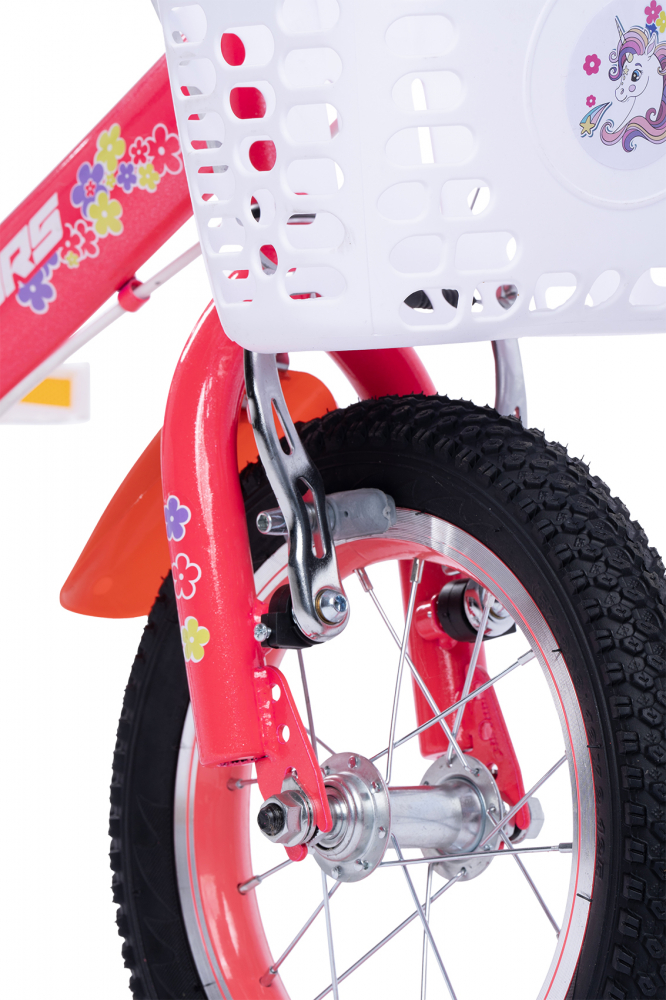 Bicicleta pentru copii 2-4 ani Velors V1202A Roz, Roti 12 Inch, Frane fataspate V-Brake, Roti ajutatoare - 2