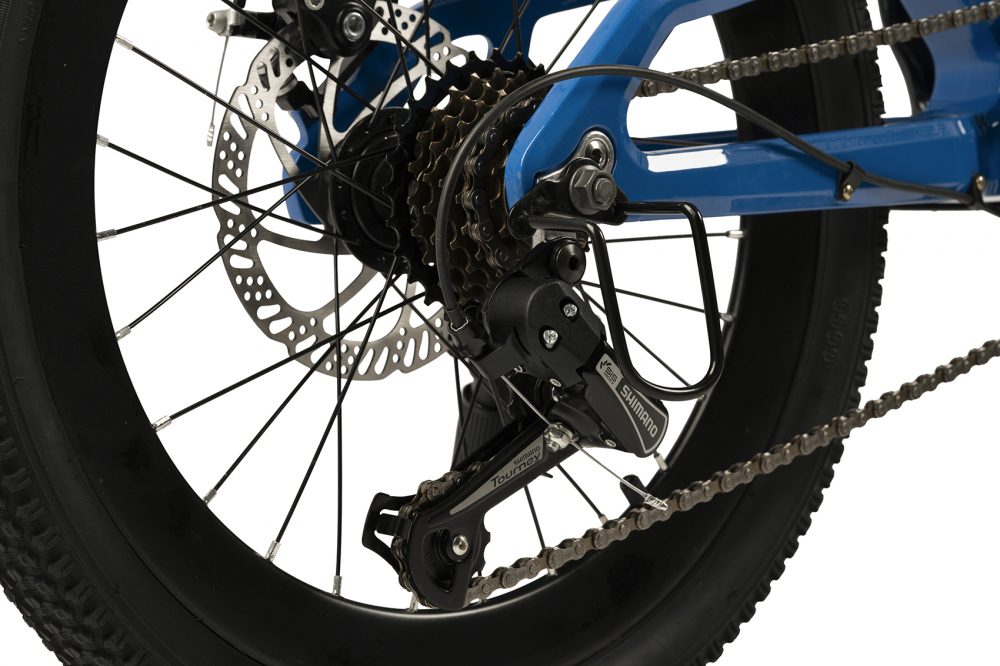 Bicicleta pentru copii MTB-FS Carpat C20344A AlbastruPortocaliu, roti 20 inch, Mountain Bike Full Suspension, Schimbator spate Shimano Tourney Sis 7 viteze, Schimbator fata Rotativ, Frana Disc fataspate, Cadru aluminiu - 3
