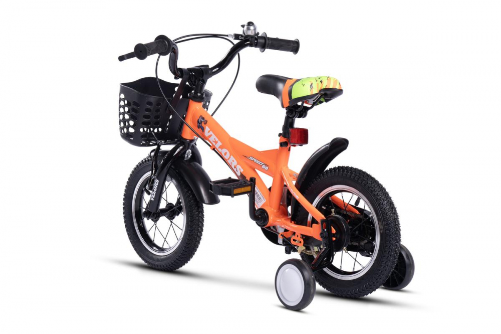 Bicicleta pentru copii Velors V1201A portocaliu, roti 12 inch, varsta 2-4 ani, inaltime utilizator 85-100 cm, greutate suportata 80 kg - 1