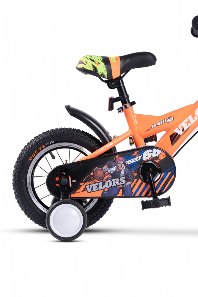 Bicicleta pentru copii Velors V1201A portocaliu, roti 12 inch, varsta 2-4 ani, inaltime utilizator 85-100 cm, greutate suportata 80 kg - 2