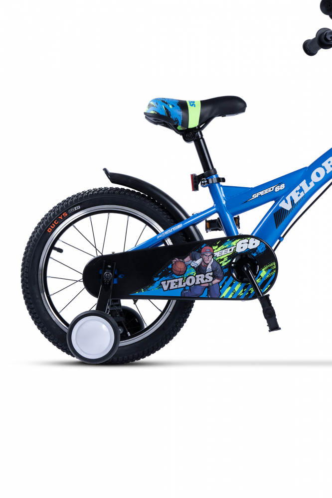Bicicleta pentru copii Velors V1601A Albastru, roti 16 inch, varsta 4-6 ani, 16 viteze, inaltime utilizator 100-115 cm , greutate suportata 60 kg - 2