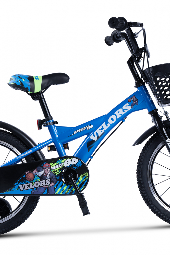 Bicicleta pentru copii Velors V1601A Albastru, roti 16 inch, varsta 4-6 ani, 16 viteze, inaltime utilizator 100-115 cm , greutate suportata 60 kg - 3