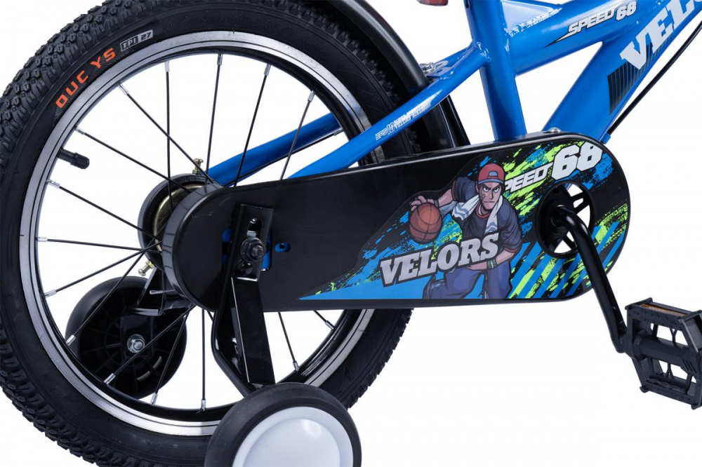 Bicicleta pentru copii Velors V1601A Albastru, roti 16 inch, varsta 4-6 ani, 16 viteze, inaltime utilizator 100-115 cm , greutate suportata 60 kg - 4