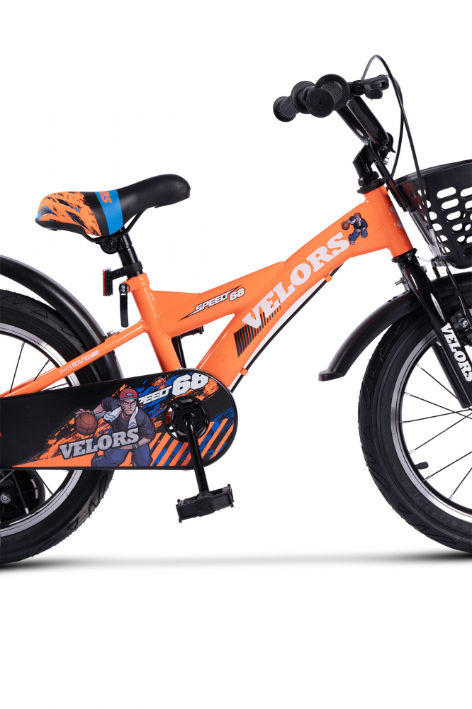 Bicicleta pentru copii Velors V1601A Portocaliu, roti 16 inch, 4-6 ani, 16 viteze, inaltime utilizator  100-115 cm , greutate suportata 60 kg - 3