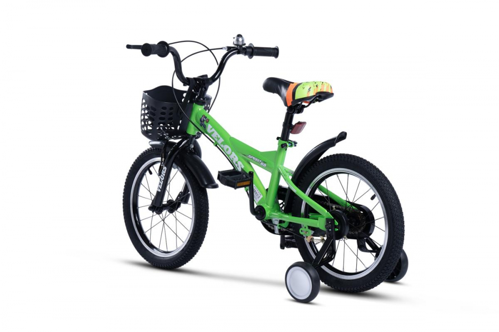 Bicicleta pentru copii Velors V1601A Verde , roti 16 inch, varsta 4-6 ani, 16 viteze, inaltime utilizator 100-115 cm , greutate suportata 60 kg - 1