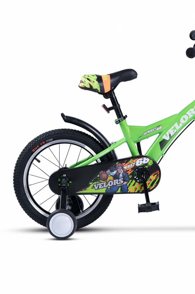 Bicicleta pentru copii Velors V1601A Verde , roti 16 inch, varsta 4-6 ani, 16 viteze, inaltime utilizator 100-115 cm , greutate suportata 60 kg - 2