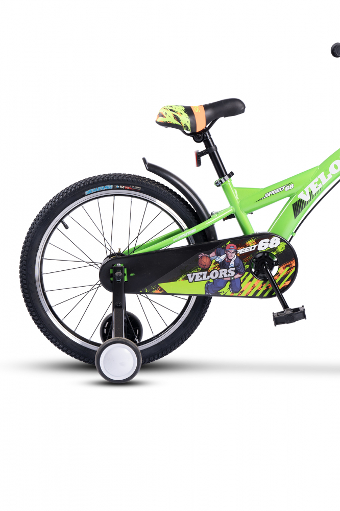 Bicicleta pentru copii Velors V1801A Verde, roti 18 inch, varsta 5-7 ani, inaltime utilizator 110-125 cm, greutate suportata 80 kg - 2