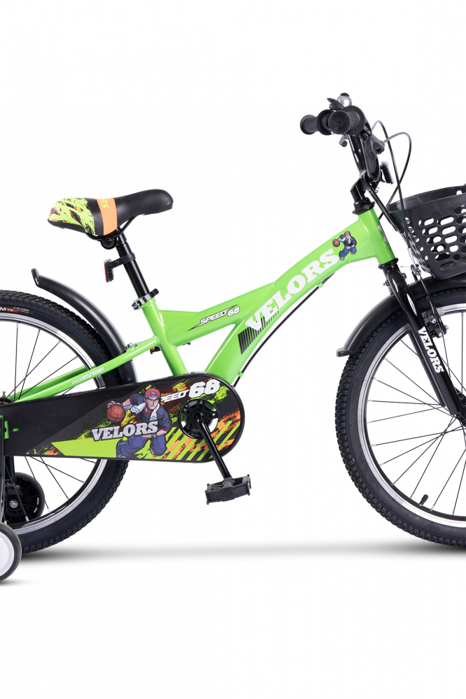 Bicicleta pentru copii Velors V1801A Verde, roti 18 inch, varsta 5-7 ani, inaltime utilizator 110-125 cm, greutate suportata 80 kg - 3