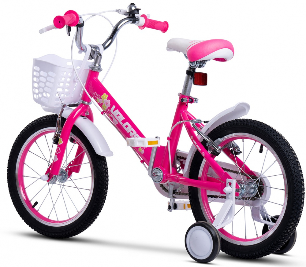 Bicicleta pentru copii Velors V1802A Fucsia, roti 18 inch, varsta 5-7 ani, inaltime utilizator 110-125 cm, greutate suportata 80 kg - 1