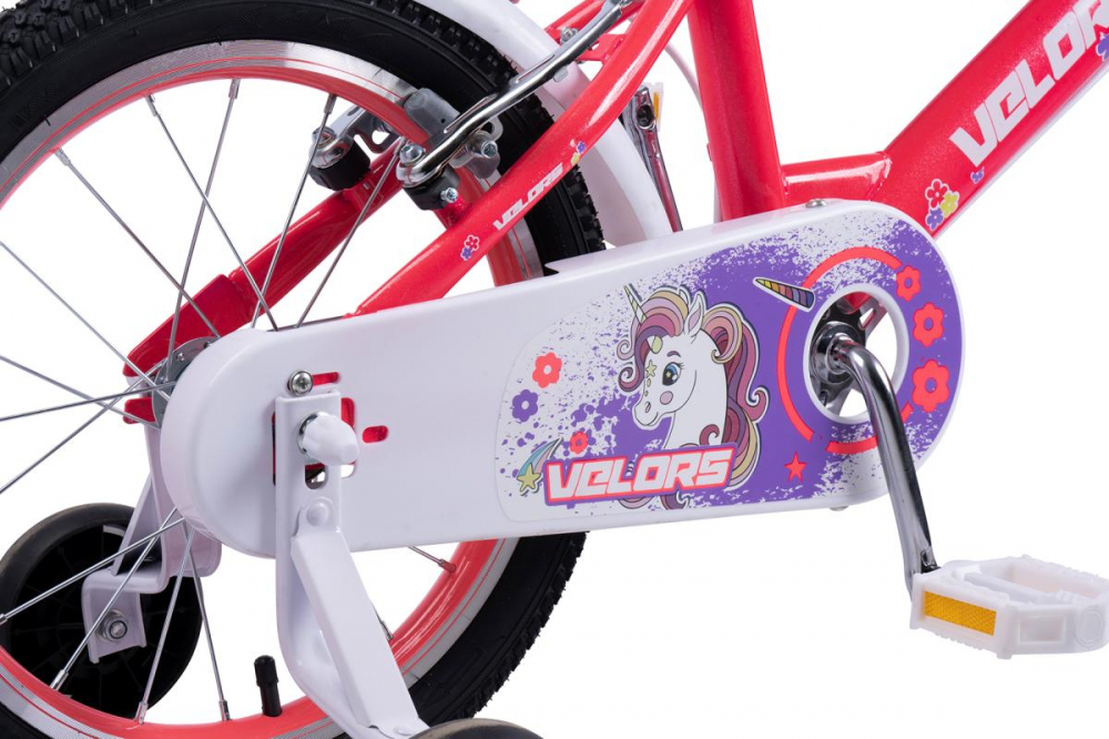 Bicicleta pentru copii Velors V1802A Roz, roti 18 inch, varsta 5-7 ani, inaltime utilizator 110-125 cm, greutate suportata 80 kg - 4