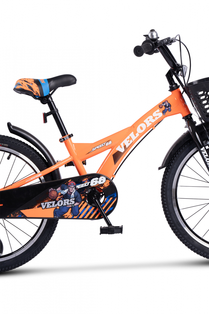 Bicicleta pentru copii Velors V2001A Portocaliu, roti 20 inch, varsta 7-10 ani, inaltime utilizator 120-135 cm, greutate suportata 80 kg - 4