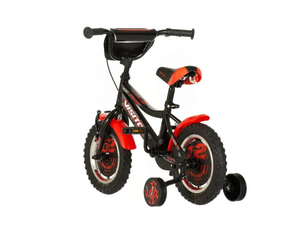 Bicicleta pentru copii Visitor Xtreme Kids, roti 12 inch, roti ajutatoare, cadru otel 8 inch