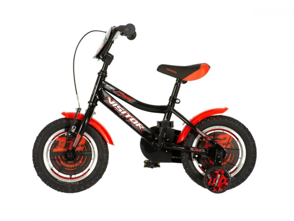 Bicicleta pentru copii Visitor Xtreme Kids, roti 12 inch, roti ajutatoare, cadru otel 8 inch - 1