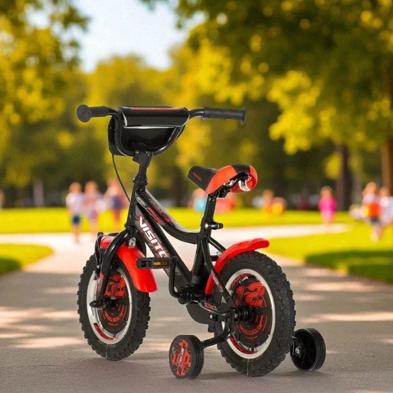 Bicicleta pentru copii Visitor Xtreme Kids, roti 12 inch, roti ajutatoare, cadru otel 8 inch - 2