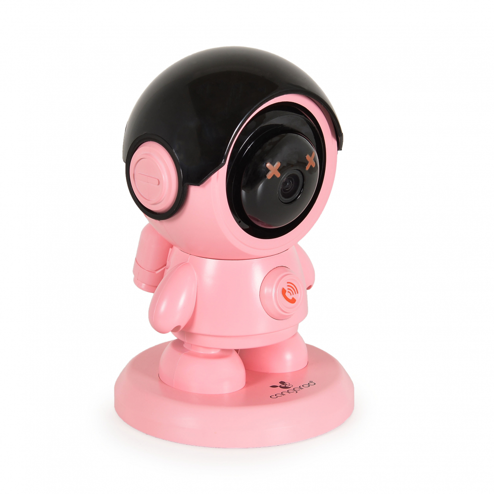 Camera Wi-Fi pentru camera copilului Cangaroo West Pink,Comunicare audio bidirectionala,Detectare miscare,Miscare 360grade ,Volum reglabil,Suporta SD Card slot maxim 128GB,Aplicatie iCam 365,Vedere nocturna cu infrarosu