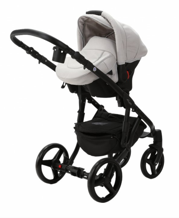 Carucior 3 in 1 pentru copii Adamex Barletta LinenEcoleather PS27 Atacama Sand, cu copertina reglabila, manere de transport, spatar reglabil, omologat R129 - 2 | YEO