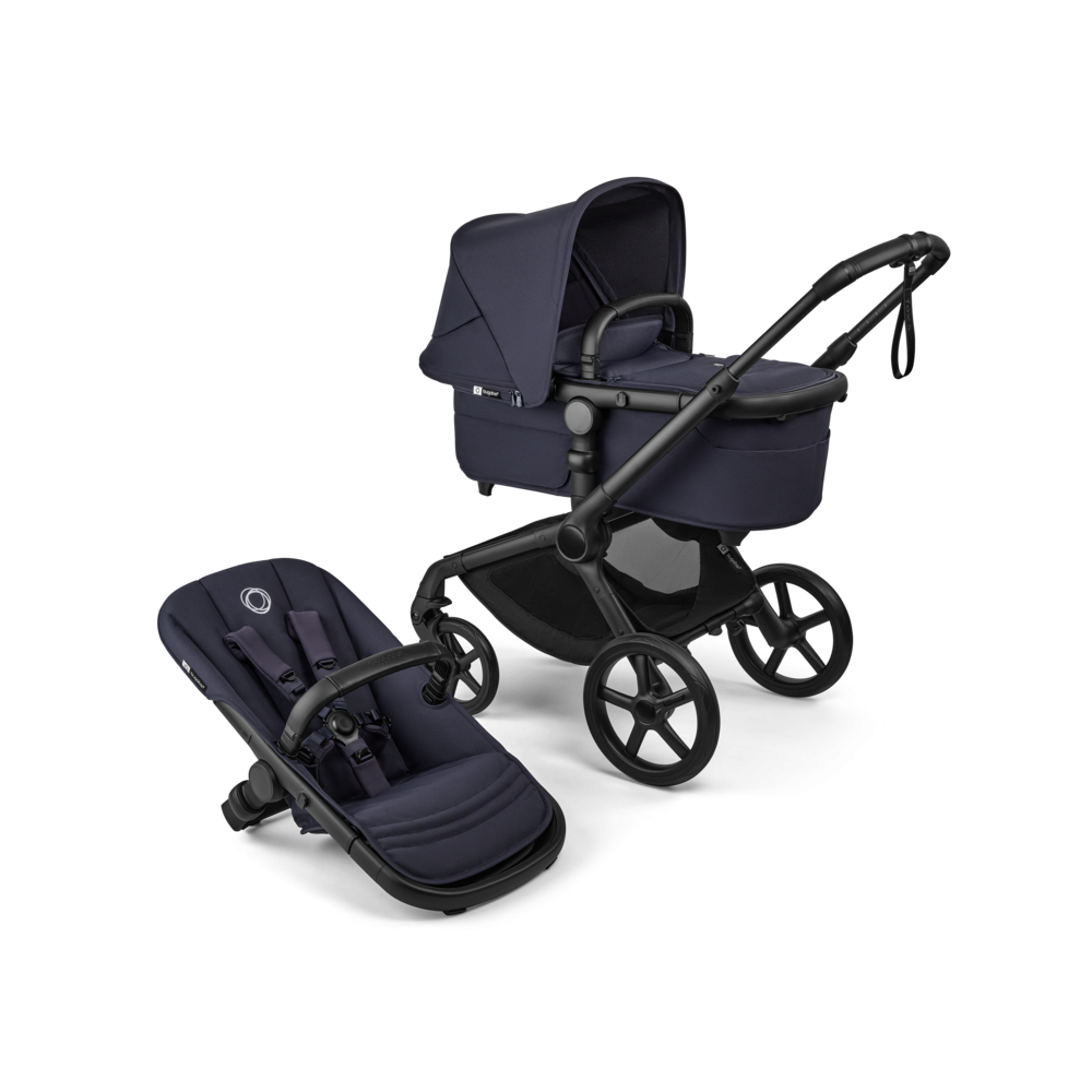Carucior 2 in 1 Bugaboo Fox 5 Renew Black Deep Indigo cu maner reglabil, reversibil, suspensii, cadru din aluminiu - 9