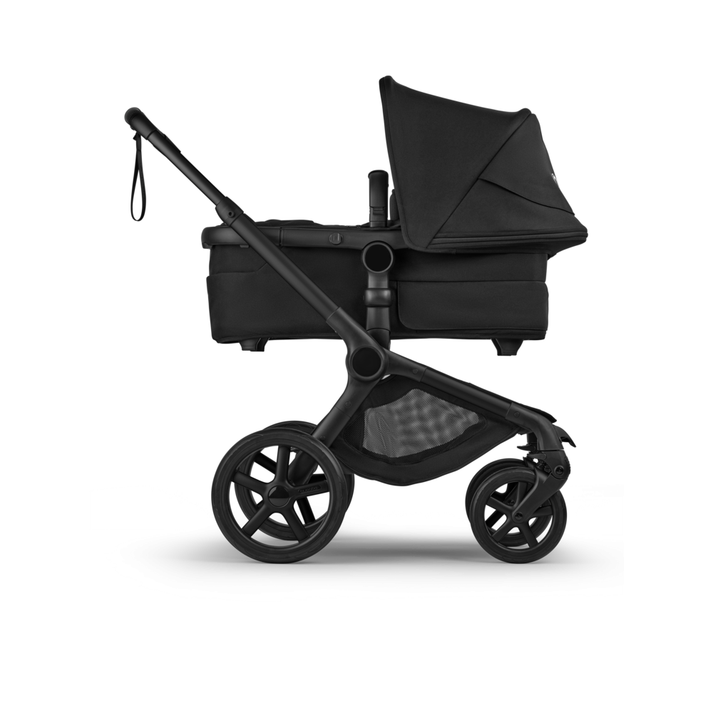 Carucior 2 in 1 Bugaboo Fox 5 Renew Black Heritage Black cu maner reglabil, reversibil, suspensii, cadru din aluminiu - 1