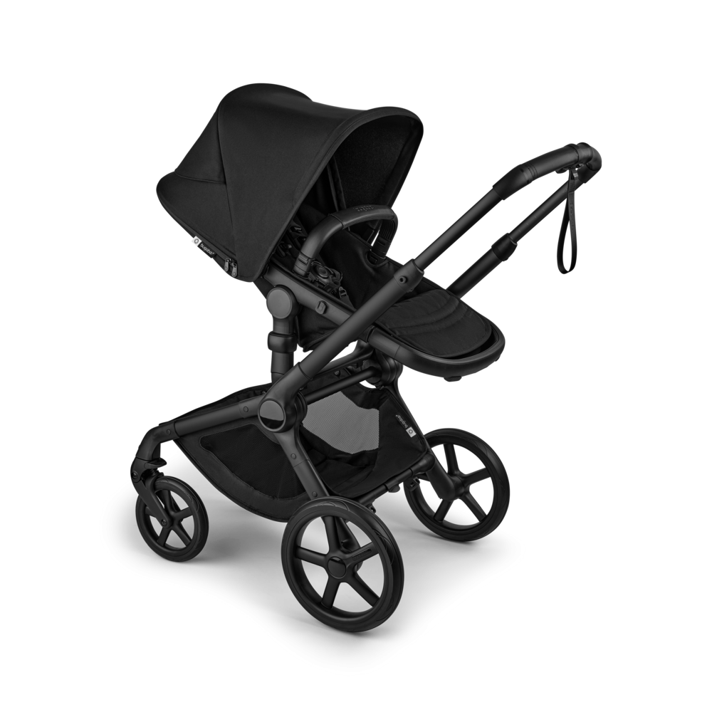 Carucior 2 in 1 Bugaboo Fox 5 Renew Black Heritage Black cu maner reglabil, reversibil, suspensii, cadru din aluminiu - 3