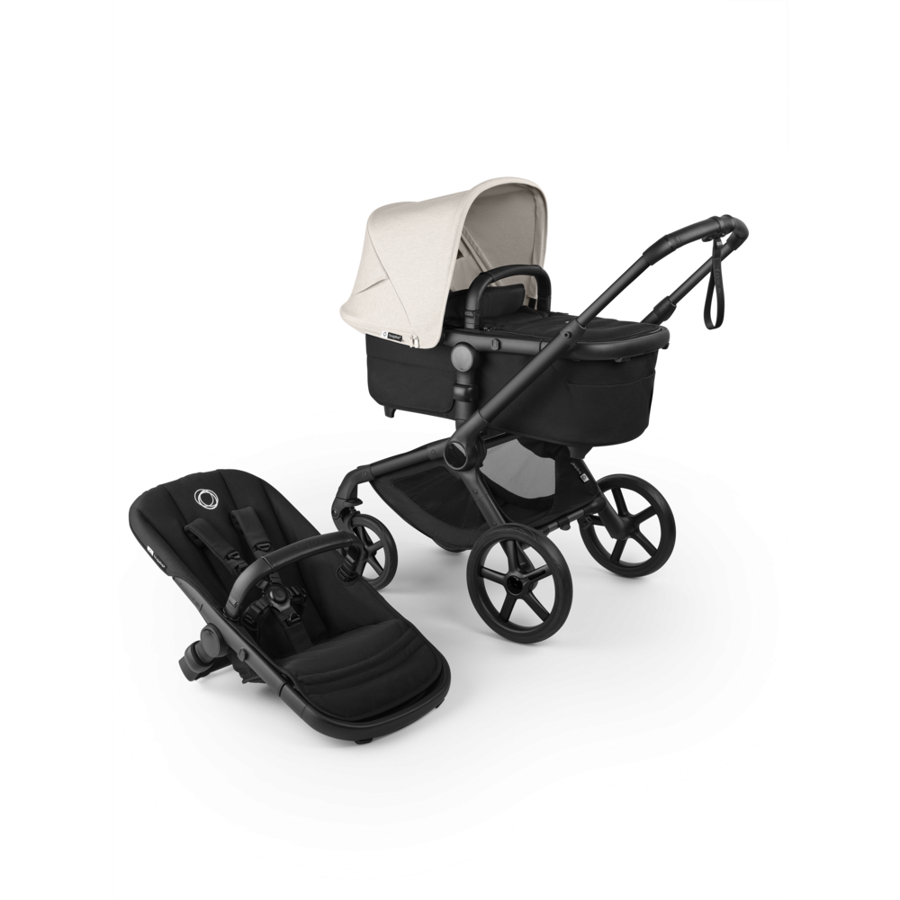 Carucior 2 in 1 Bugaboo Fox 5 Renew Black Heritage Black Misty White cu maner reglabil, reversibil, suspensii, cadru din aluminiu - 6