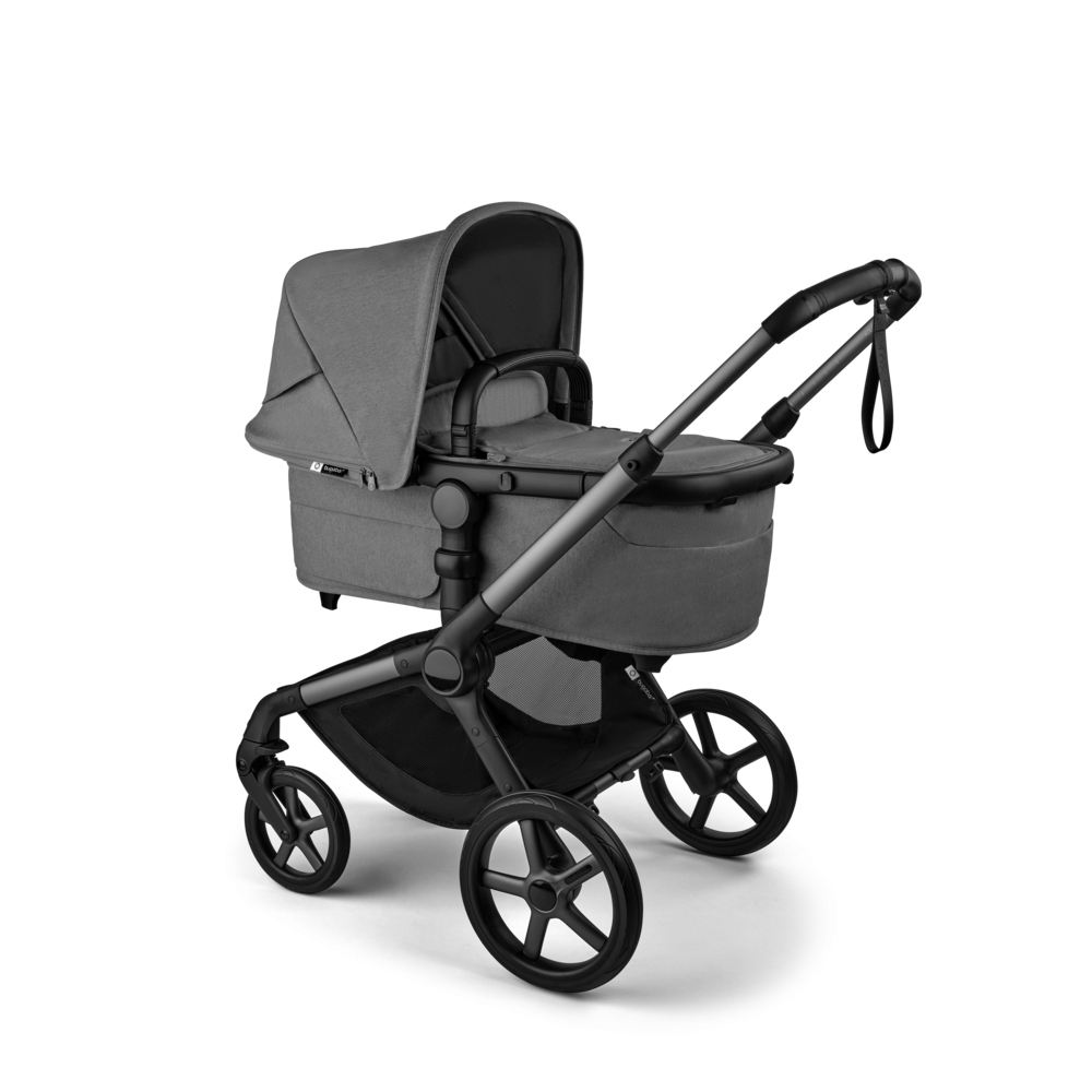 Carucior 2 in 1 Bugaboo Fox 5 Renew Graphite Moon Grey cu maner reglabil, reversibil, suspensii, cadru din aluminiu - 2