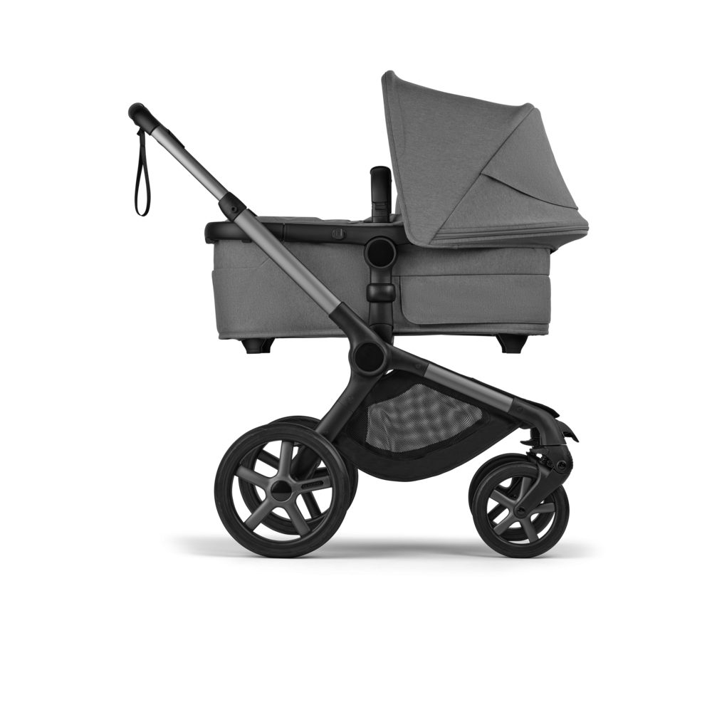 Carucior 2 in 1 Bugaboo Fox 5 Renew Graphite Moon Grey cu maner reglabil, reversibil, suspensii, cadru din aluminiu - 3