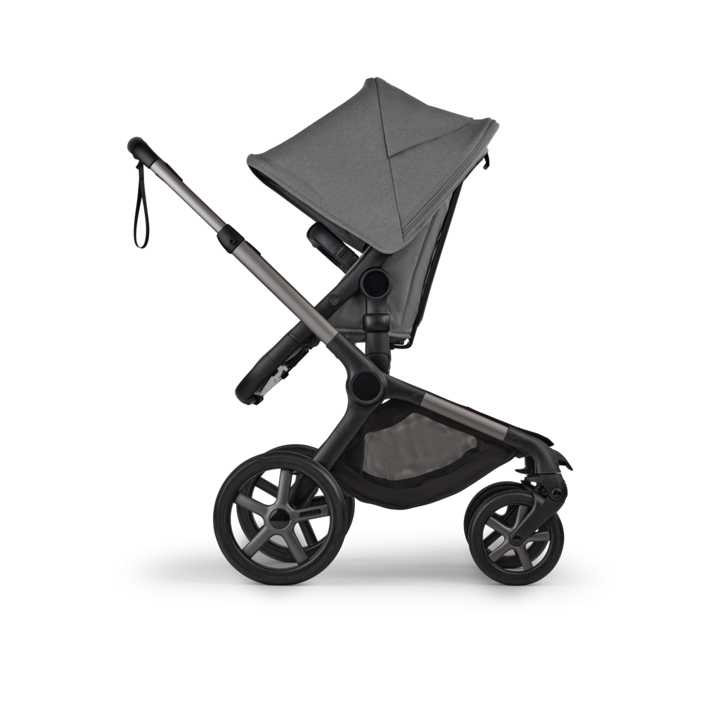 Carucior 2 in 1 Bugaboo Fox 5 Renew Graphite Moon Grey cu maner reglabil, reversibil, suspensii, cadru din aluminiu - 5