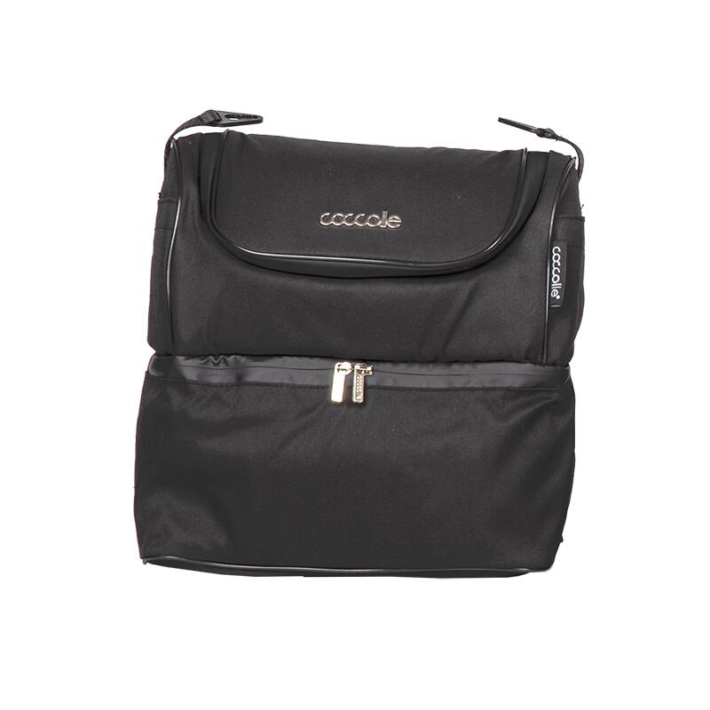 Carucior modular 2 in 1 Coccolle Serry Jet Black, Suport de picioare reglabil, Suspensie, Huse pentru picioare, Geanta, Adaptoare, Bara de protectie si maner din piele ecologica, Greutate admisa 22 kg - 3