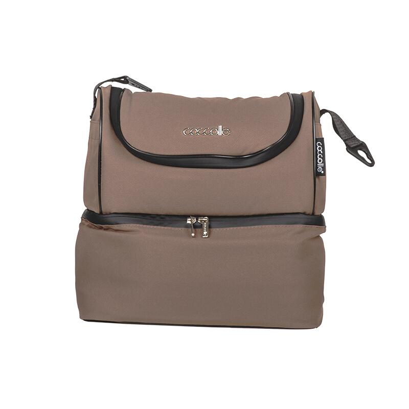 Carucior modular 2 in 1 Coccolle Serry Light Taupe, Suport de picioare reglabil, Suspensie, Huse pentru picioare, Geanta, Adaptoare, Bara de protectie si maner din piele ecologica, Greutate admisa 22 kg - 3