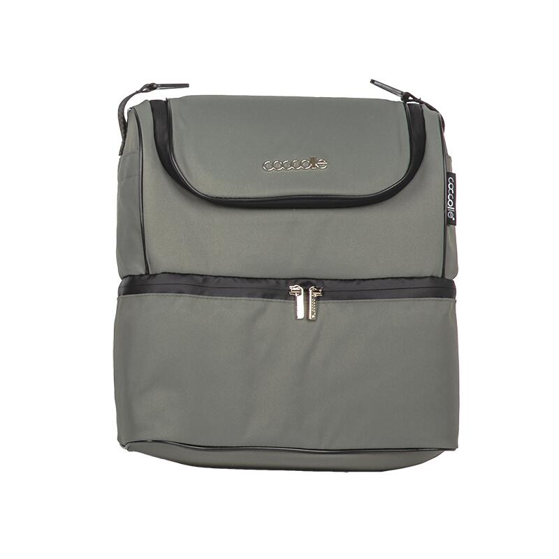 Carucior modular 2 in 1 Coccolle Serry Moss Green, Suport de picioare reglabil, Suspensie, Huse pentru picioare, Geanta, Adaptoare, Bara de protectie si maner din piele ecologica, Greutate admisa 22 kg - 3