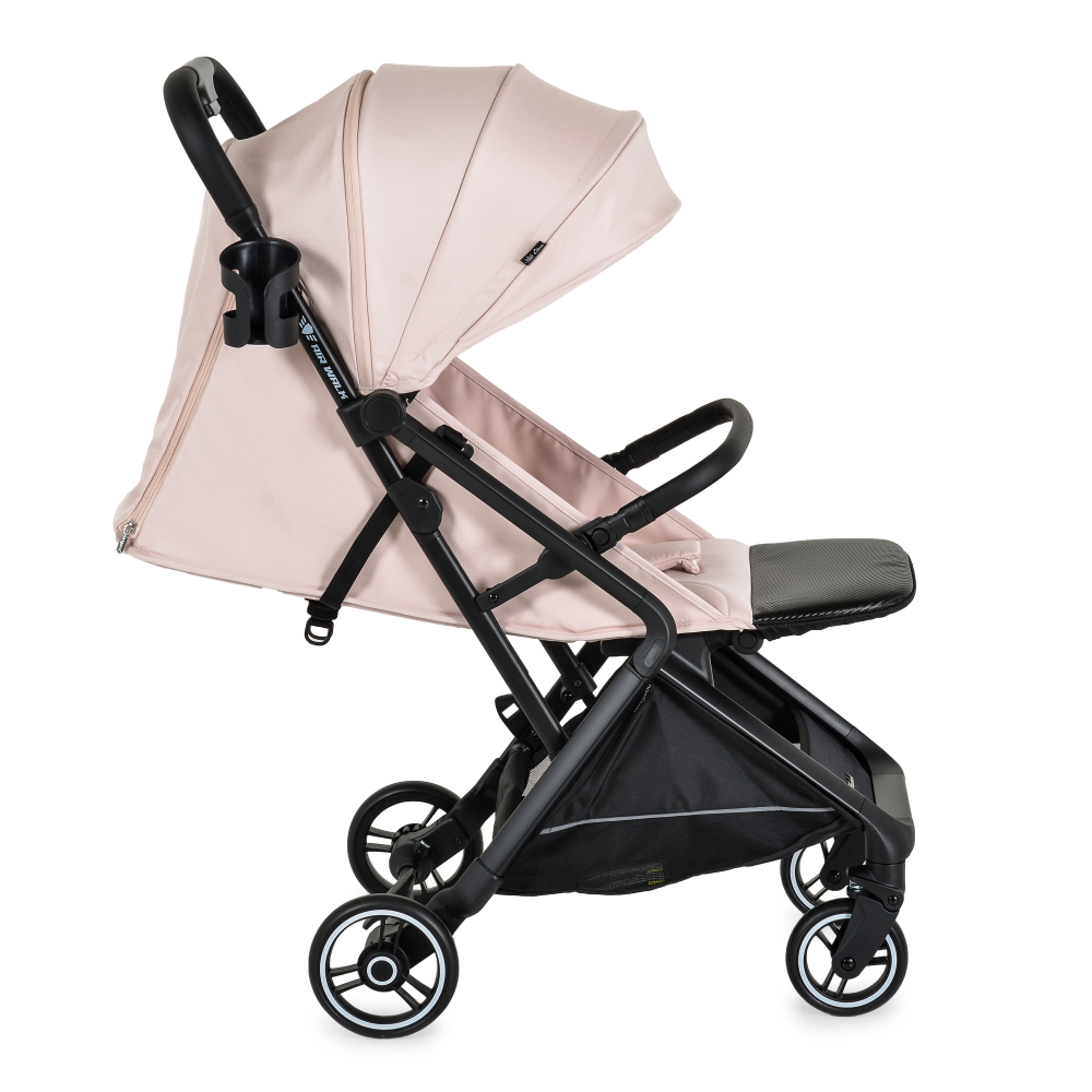 Carucior sport Cangaroo Airwalk Cloud Pink compatibil cabina avion,Pliere automata ultracompacta,Copertina XXL protectie UVUPF 50+ si ventilatie,Suspensii,Spatar reglabil cu pozitie de somn,Centura de siguranta,Suport pahar - 2