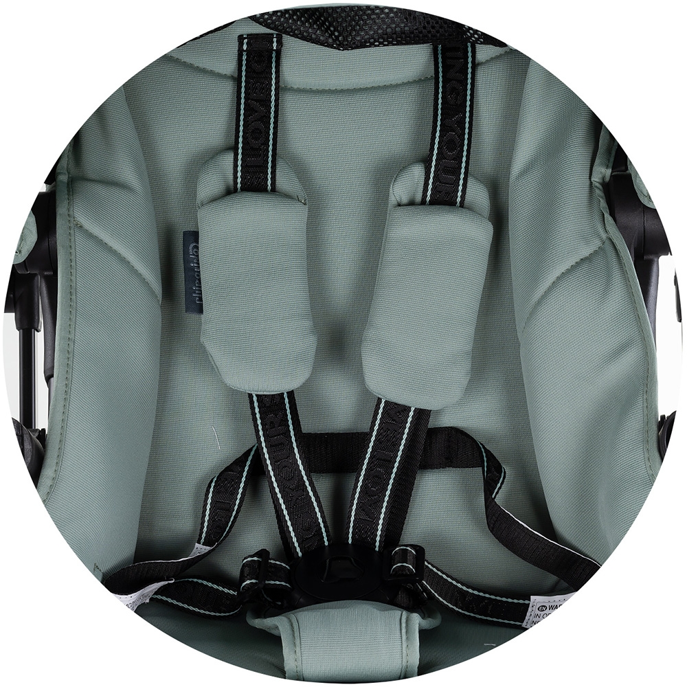 Carucior sport Chipolino Revolut Basil cu sezut rotativ, varsta 0+, greutate admisa 22 kg, spatar reglabil, bara de siguranta detasabila si roti cu suspensii - 4