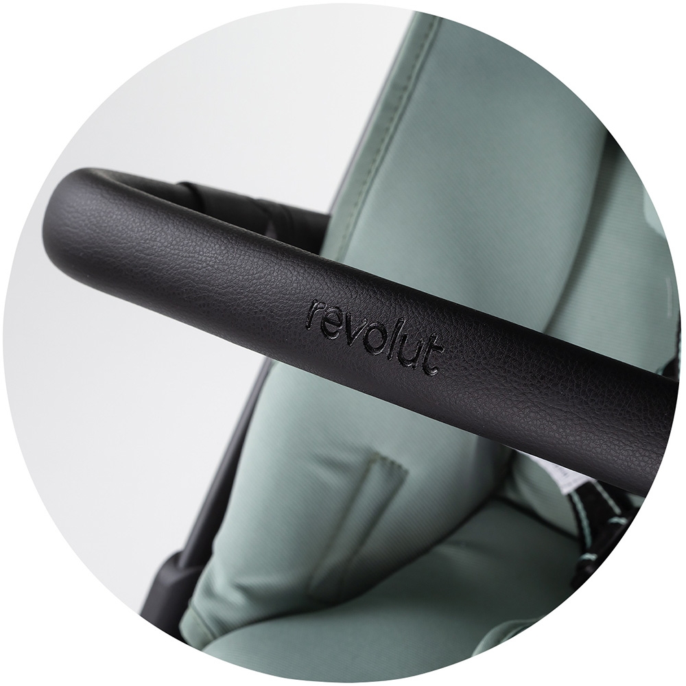 Carucior sport Chipolino Revolut Basil cu sezut rotativ, varsta 0+, greutate admisa 22 kg, spatar reglabil, bara de siguranta detasabila si roti cu suspensii - 5